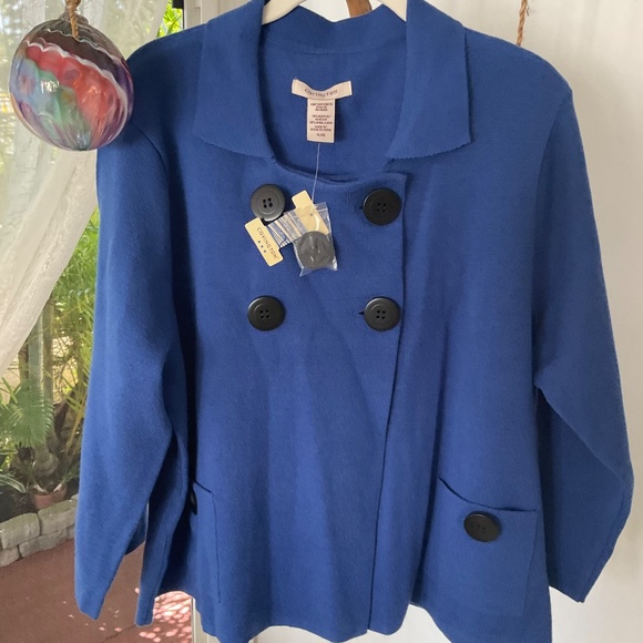 Covington Royal Blue Sweater Jacket NWT - Picture 2 of 4